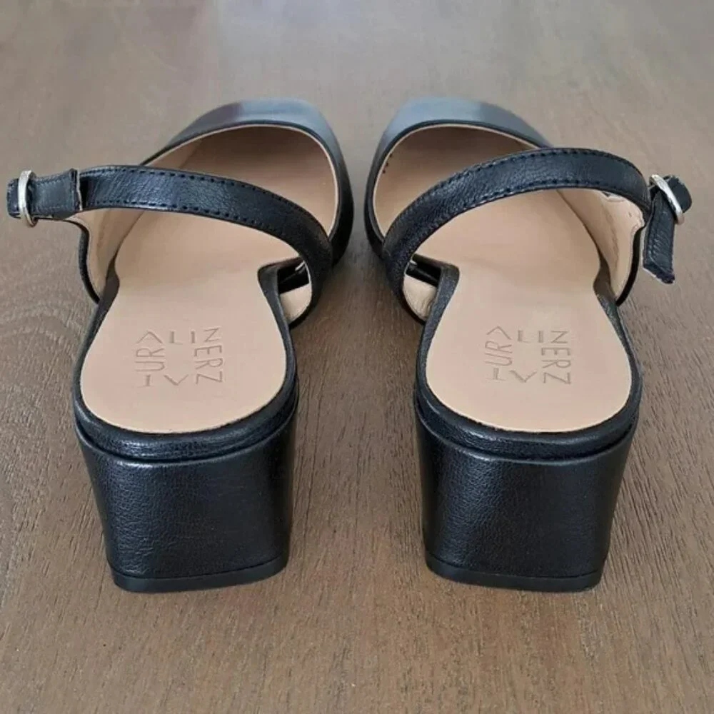 Naturalizer Jayla Slingback Pump - Color: Black Leather - Size: 7.5 Wide - Picture 6 of 9